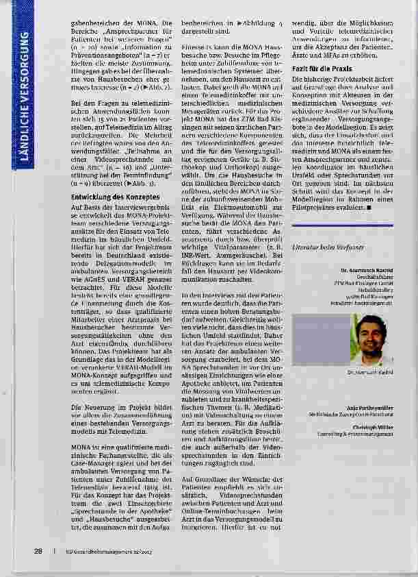 Vorschauseite 4: Bessere Mobilität und Versorgung in der Häuslichkeit durch Telemedizin?
