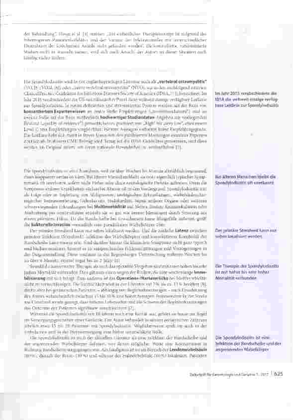 Vorschauseite 3: Chamäleon Spondylodiszitis. Herausforderung für den Geriater