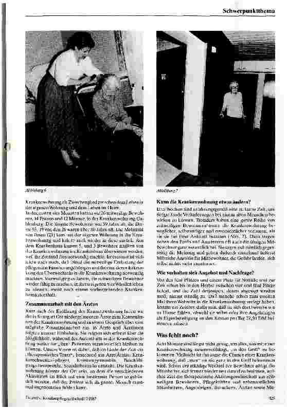 Vorschauseite 3: Eine erste Krankenwohnung in Stuttgart Wie es dazu kam, was sich zur Zeit dort tut und wo es noch fehlt