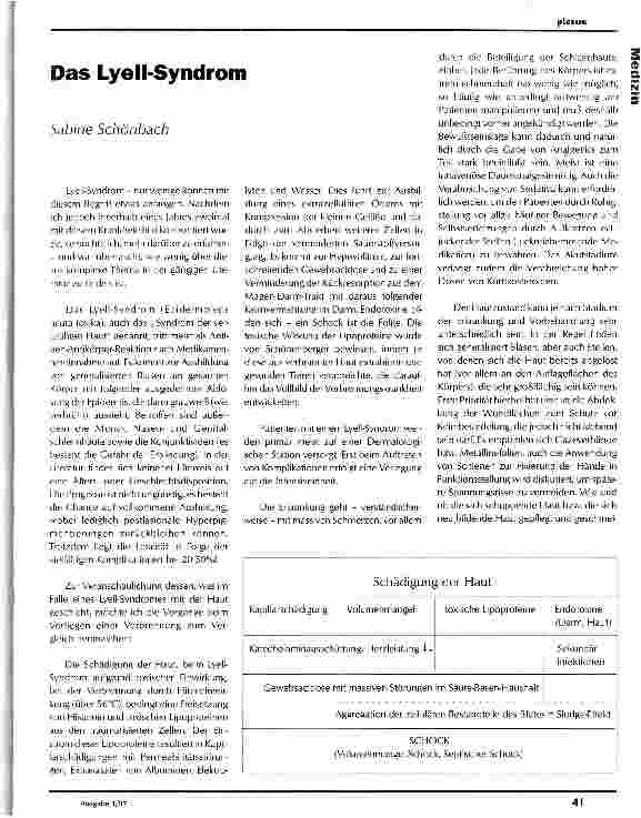Vorschauseite 1: Das Lyell-Syndrom