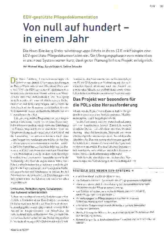 Vorschauseite 1: Von null auf hundert -in einem Jahr