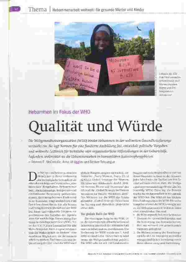 Vorschauseite 1: Qualität und Würde