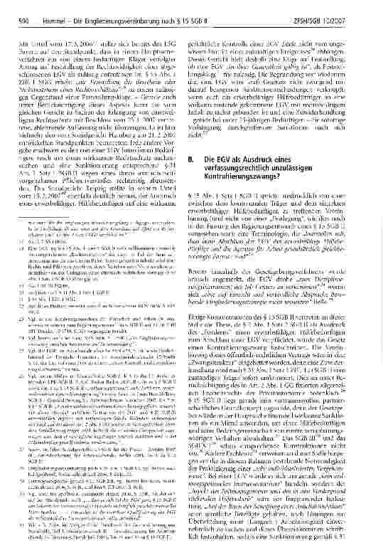 Vorschauseite 2: Die Eingliederungsvereinbarung nach § 15 SGB eine sehr umstrittene Materie