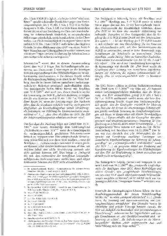 Vorschauseite 3: Die Eingliederungsvereinbarung nach § 15 SGB eine sehr umstrittene Materie