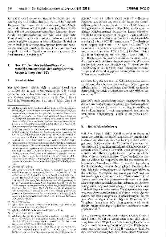 Vorschauseite 4: Die Eingliederungsvereinbarung nach § 15 SGB eine sehr umstrittene Materie