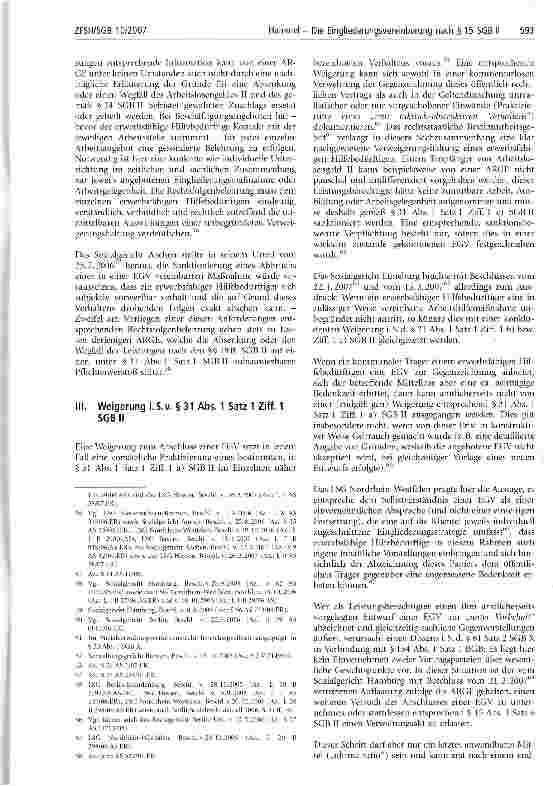 Vorschauseite 5: Die Eingliederungsvereinbarung nach § 15 SGB eine sehr umstrittene Materie