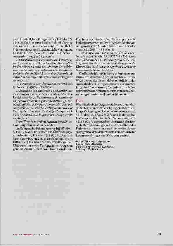 Vorschauseite 5: Das Verhältnis der Leistungserbringung in Hochschulambulanzen und in der ASV