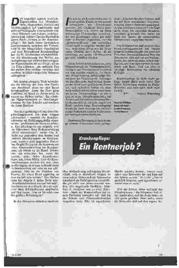 Vorschauseite 4: Krankenschwestern: Mädchen für alles?