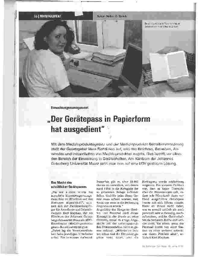 Vorschauseite 1: Der Gerätepass in Papierform hat ausgedient