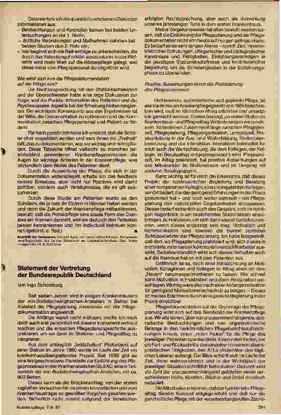 Vorschauseite 5: Welche Auswirkungen hat die Pflegedokumentation auf die Krankenpflege Podiumsdiskussion