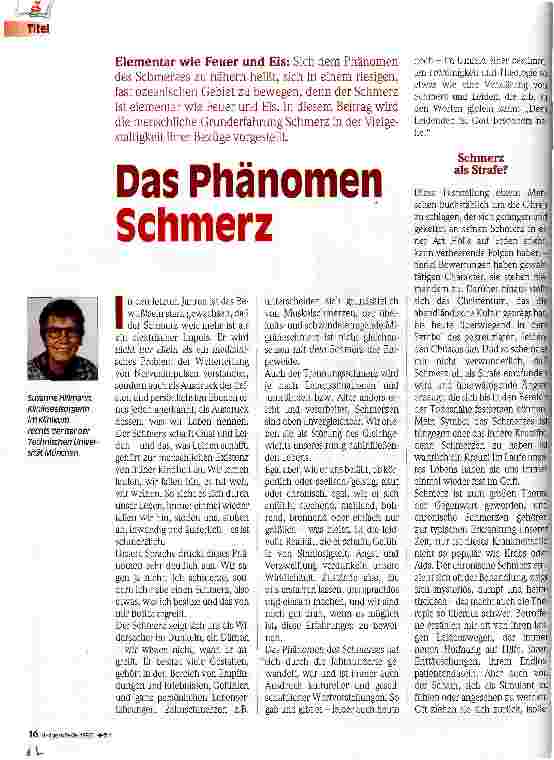 Vorschauseite 1: Das Phänomen Schmerz