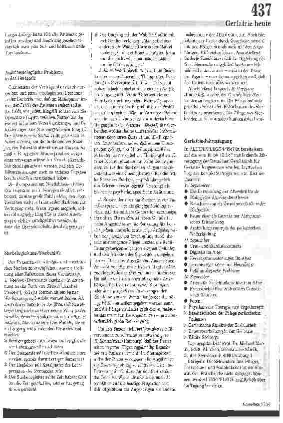 Vorschauseite 2: Praxisbezogene Tagung ein Glücksfall / 7. Fortbildungstage für praktische Geriatrie in Lübeck
