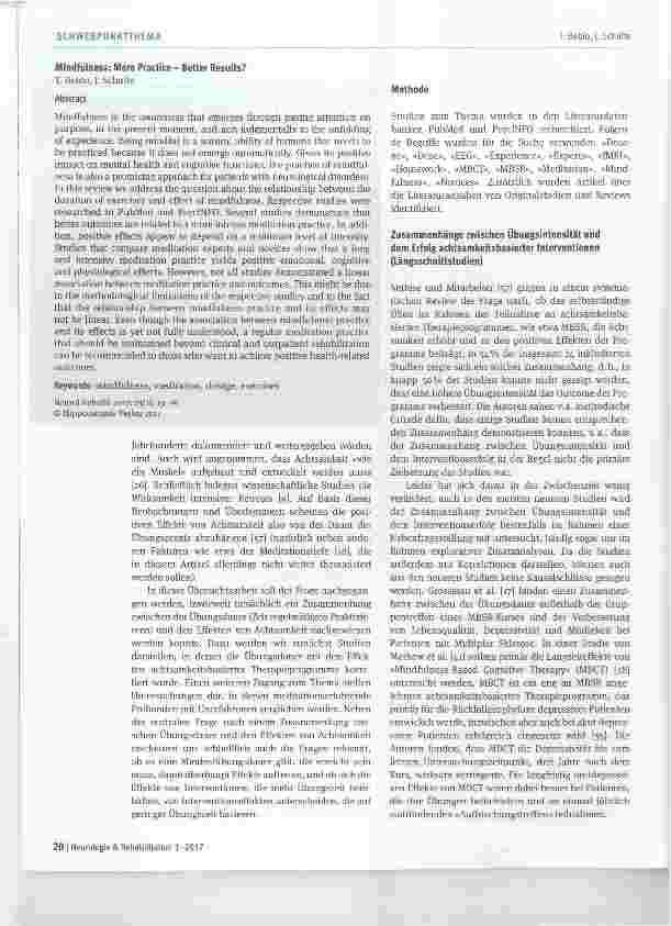 Vorschauseite 2: Achtsamkeit: Mehr hilft mehr?