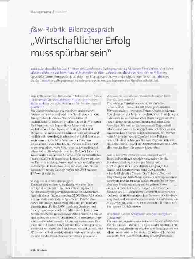 Vorschauseite 1: Wirtschaftlicher Erfolg muss spürbar sein