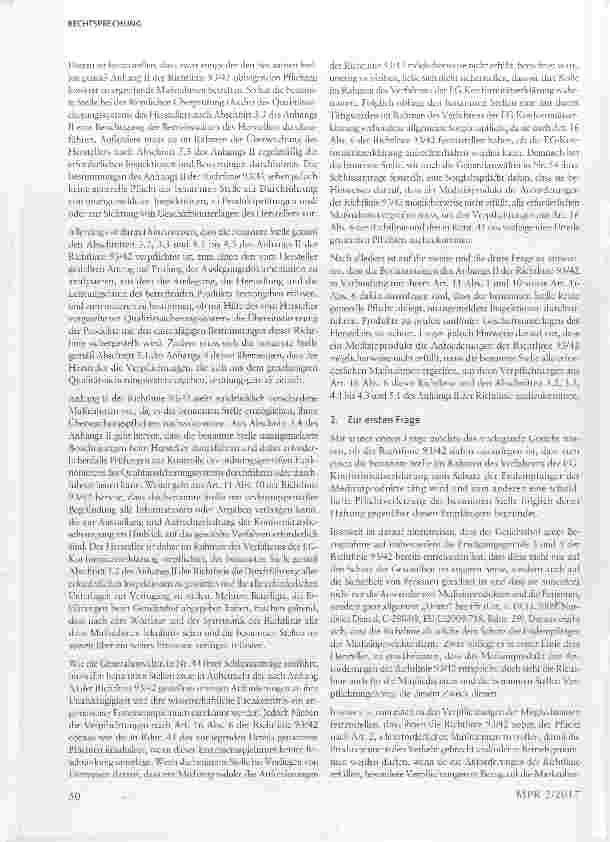 Vorschauseite 3: EuGH zu Prüfpflichten und Haftung Benannterstellen
