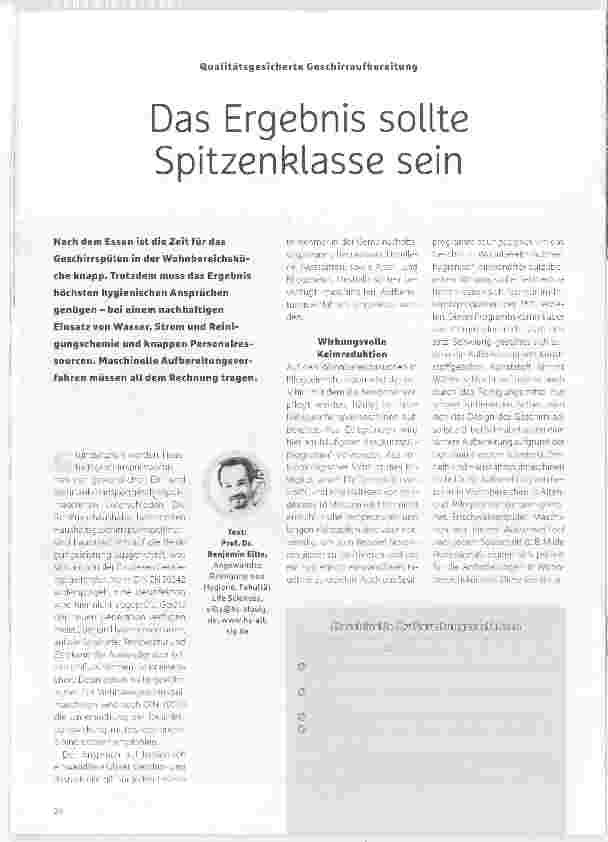 Vorschauseite 1: Das Ergebnis sollte Spitzenklasse sein
