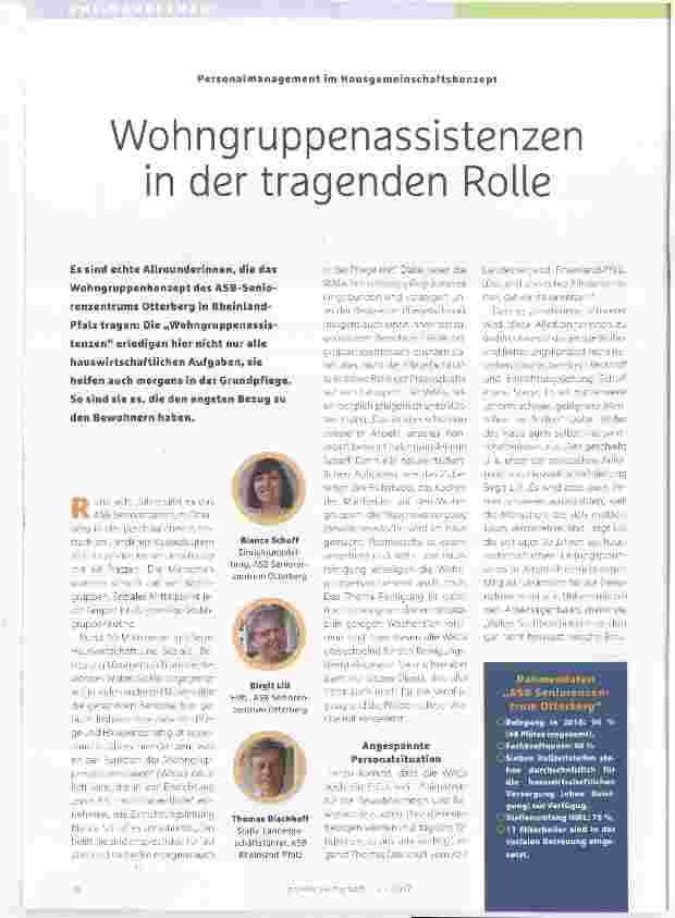 Vorschauseite 1: Wohngruppenassistenzen in der tragenden Rolle