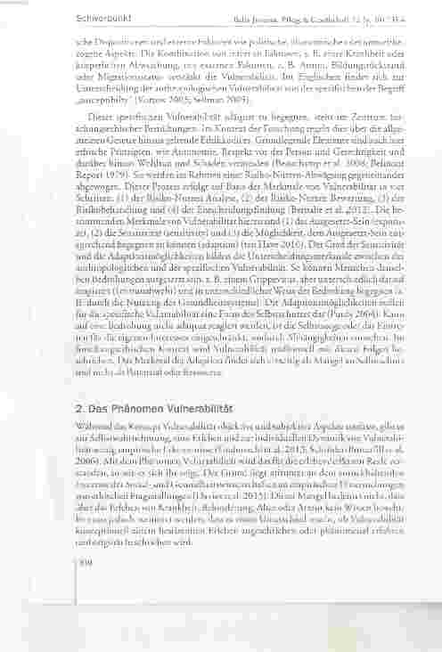 Vorschauseite 3: Vulnerabilität im Kontext der Pflegeforschung. Ein Essay