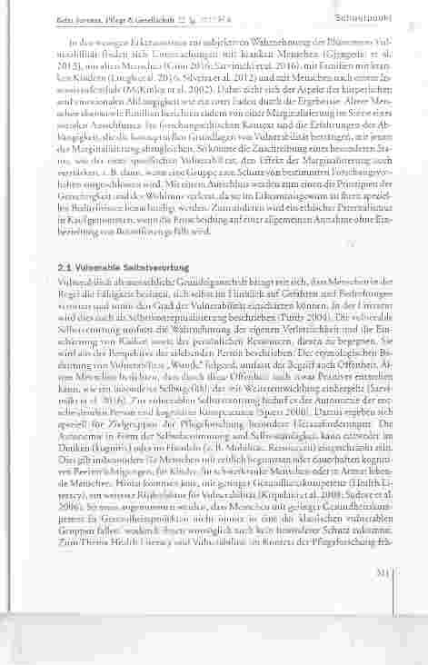 Vorschauseite 4: Vulnerabilität im Kontext der Pflegeforschung. Ein Essay