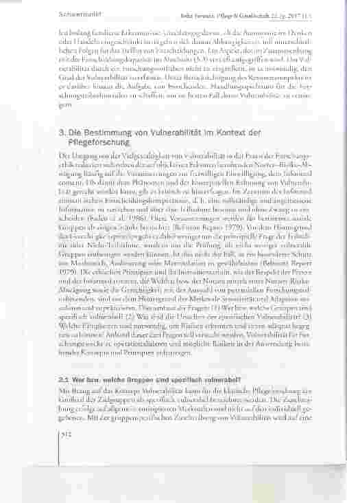 Vorschauseite 5: Vulnerabilität im Kontext der Pflegeforschung. Ein Essay
