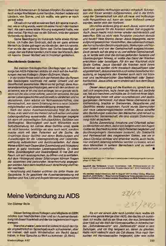 Vorschauseite 1: Meine Verbindung zu AIDS
