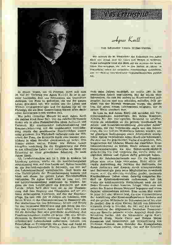 Vorschauseite 1: Agnes Karll
