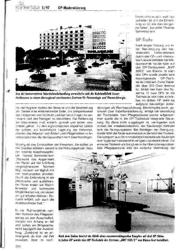 Vorschauseite 2: Modernisierung des OPund Intensivbereichs der Ruhrlandklinik Essen-Heidhausen