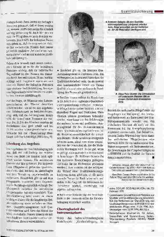 Vorschauseite 4: Die Zufriedenheit er-Kunden Blitzlicht zu einer Befragung Pflegebedürftiger in Baden-Württemberg