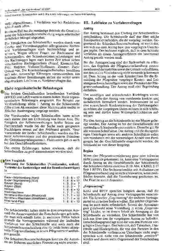 Vorschauseite 4: Schiedsstellen nach Paragraph 18 a KHG: Erfahrungen aus Baden- Württemberg