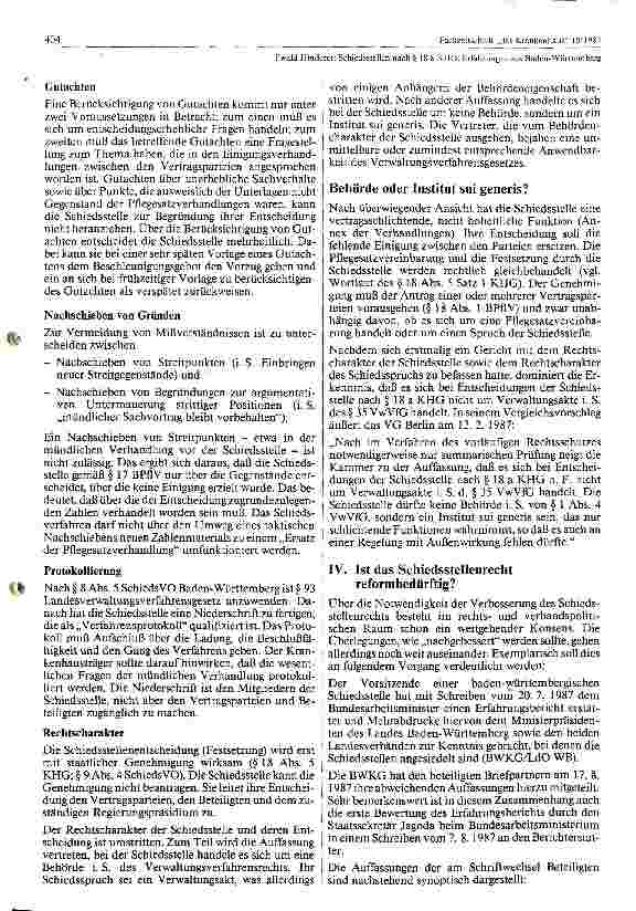 Vorschauseite 5: Schiedsstellen nach Paragraph 18 a KHG: Erfahrungen aus Baden- Württemberg