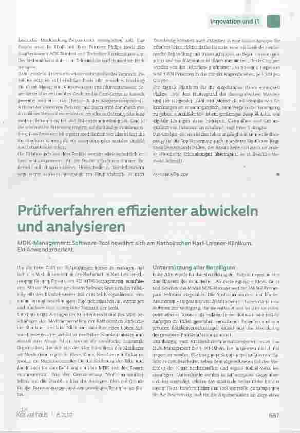 Vorschauseite 2: Das ärzteoder patientenlose Krankenhaus