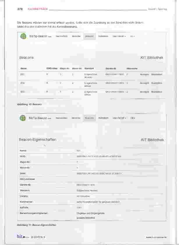 Vorschauseite 6: BibTip-Beacon - ein neuer ortsbezogener Informationskanal an der KIT-Bibliothek