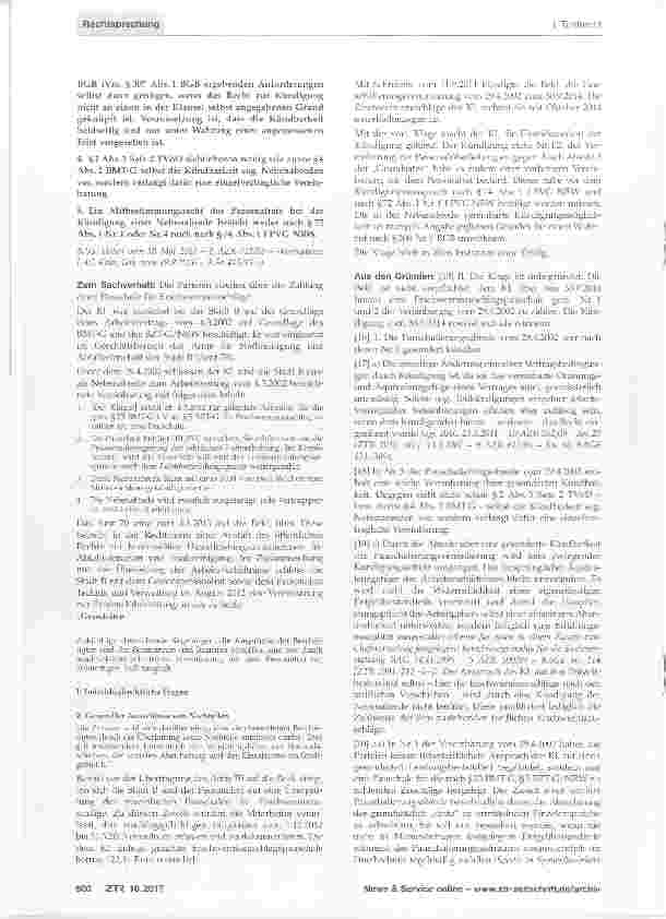 Vorschauseite 2: (Teil-)Kündigung einer Pauschalierungsabrede