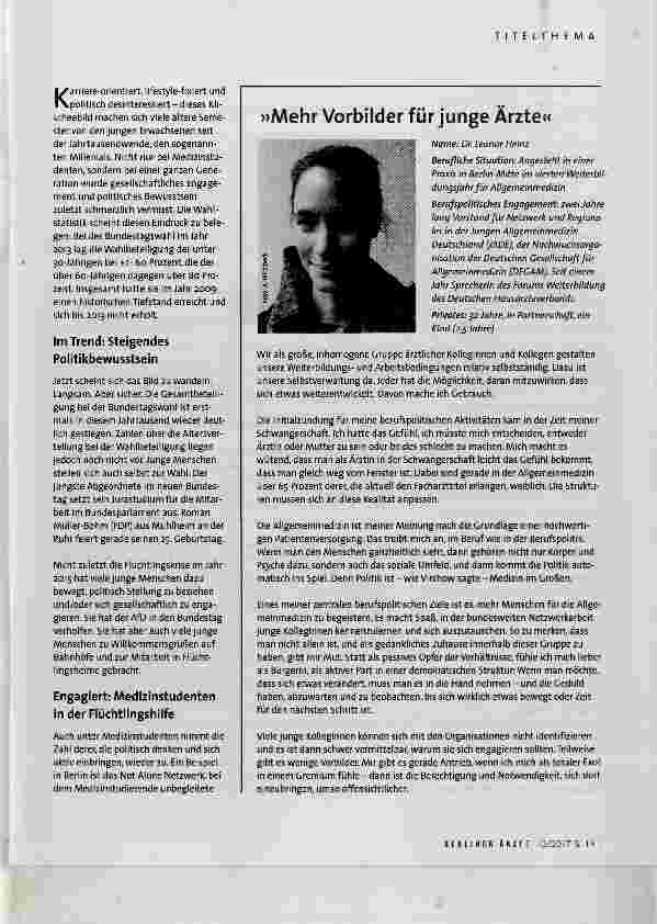 Vorschauseite 2: WANTED Junge Ärzte in der Berufspolitik