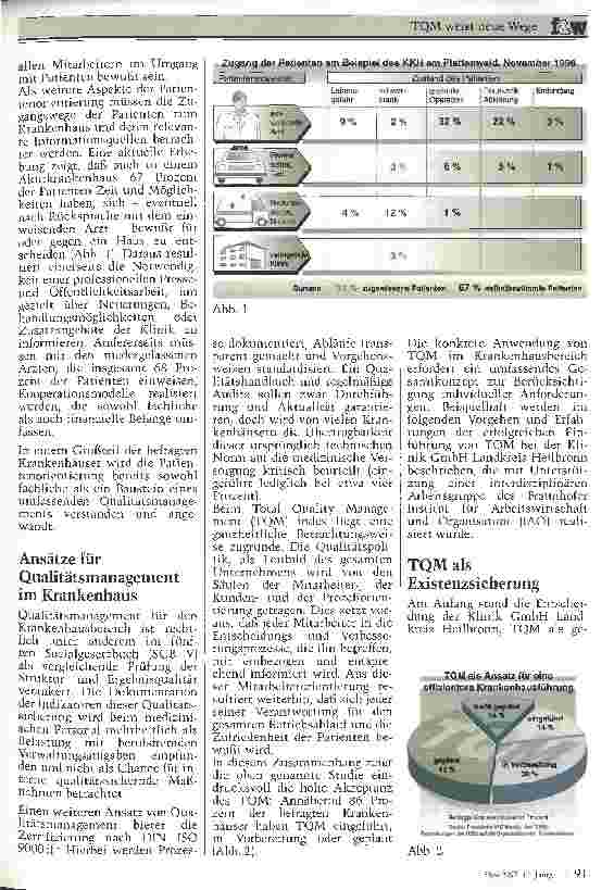 Vorschauseite 2: TQM weist neue Wege Erfahrungen der Klinik GmbH Landkreis Heilbronn, Bad Friedrichshall