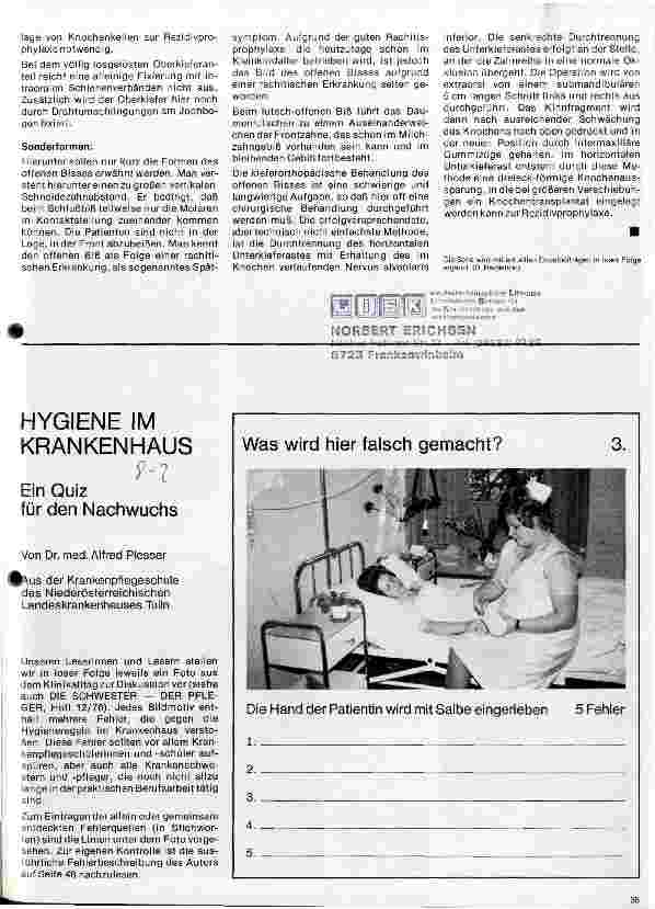 Vorschauseite 1: Hygiene im Krankenhaus Ein Quiz für den Nachwuchs