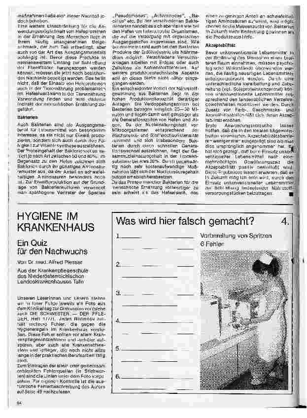 Vorschauseite 3: Einfluß der Ernährung auf Gesundheit und Leistungsfähigkeit 22. Folge: (Schluß) Nahrungsquellen der Zukunft