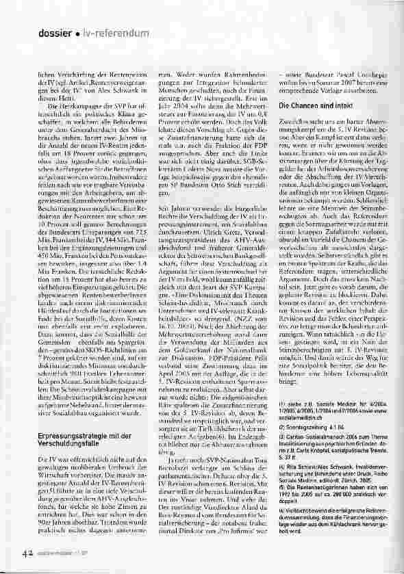 Vorschauseite 3: IV-Referendum: 66000 Unterschriften gegen Sozialabbau und für echte Integration - Klima der Angst durchbrochen!