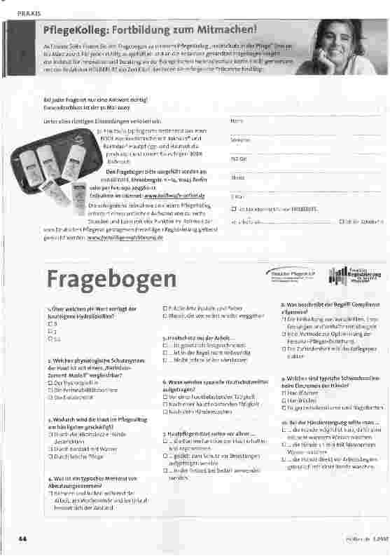 Vorschauseite 6: Heilberufe Pflegekolleg - 3. Teil Hautschutz in der Pflege