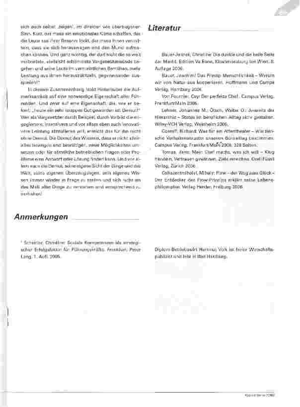 Vorschauseite 4: Leistung - Lust oder Last? Wer Einsatzbereitschaft fordert, darf die Zuwendung nicht vergessen