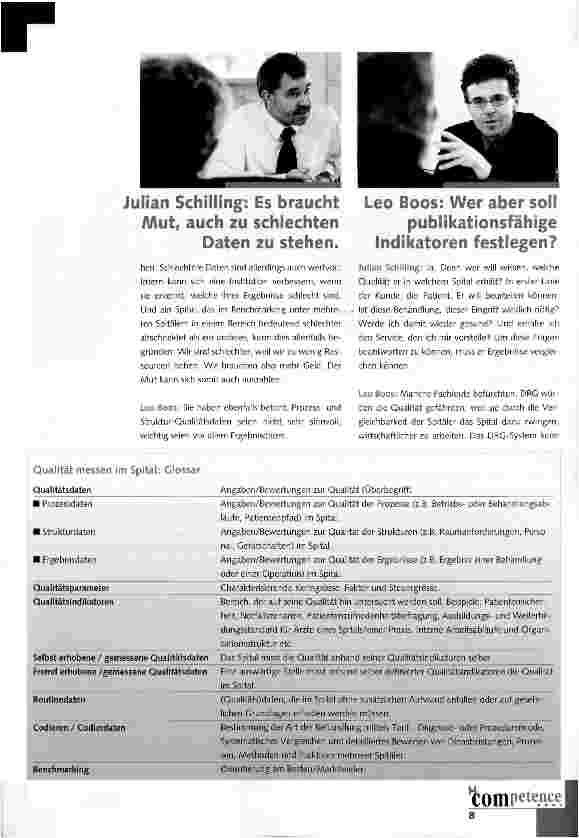 Vorschauseite 2: Spitäler - Top oder Flop: Müssen Spitäler ihre Qualität offen ausweisen? F O C U 5 Müssen