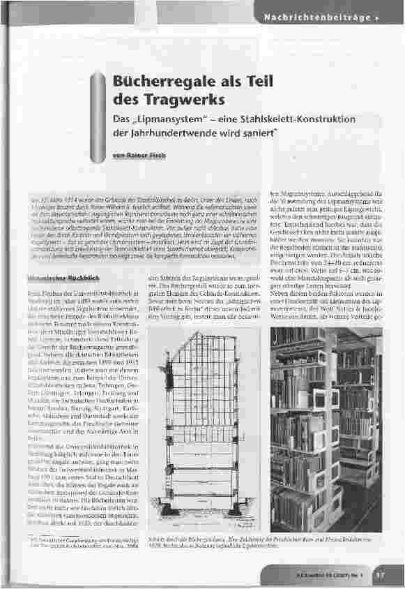 Vorschauseite 1: Bücherregale als Teil des Tragwerks