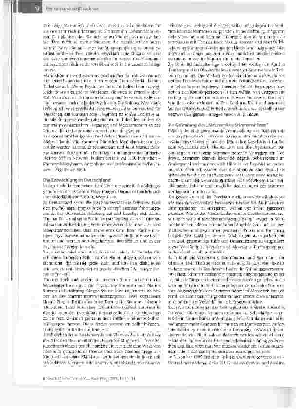 Vorschauseite 2: Netzwerk Stimmenhören e. V. Das NeSt stellt sich vor