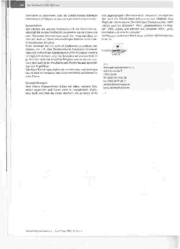 Vorschauseite 4: Netzwerk Stimmenhören e. V. Das NeSt stellt sich vor