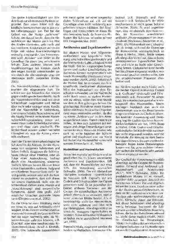 Vorschauseite 2: Pharmakotherapie bei Erkältungskrankheiten im Kindesalter