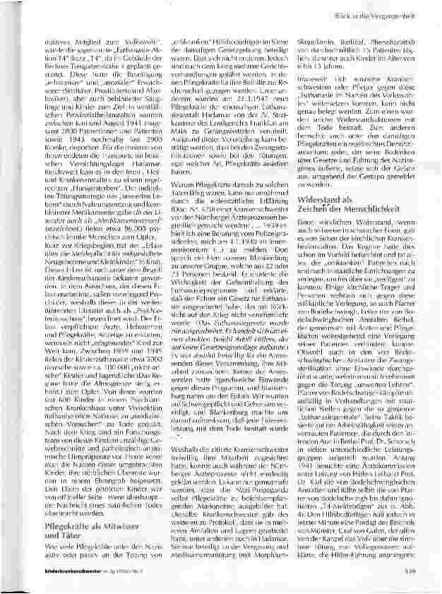 Vorschauseite 5: Die Pflege im Dritten Reich