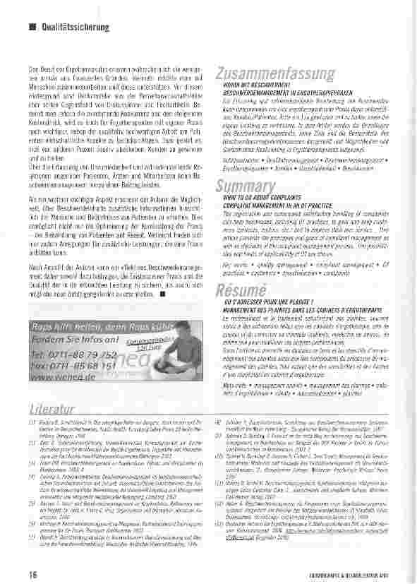Vorschauseite 5: Wohin mit Beschwerden?