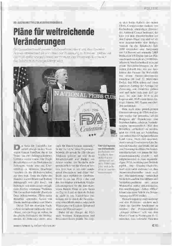 Vorschauseite 1: Pläne für weitreichende Veränderungen