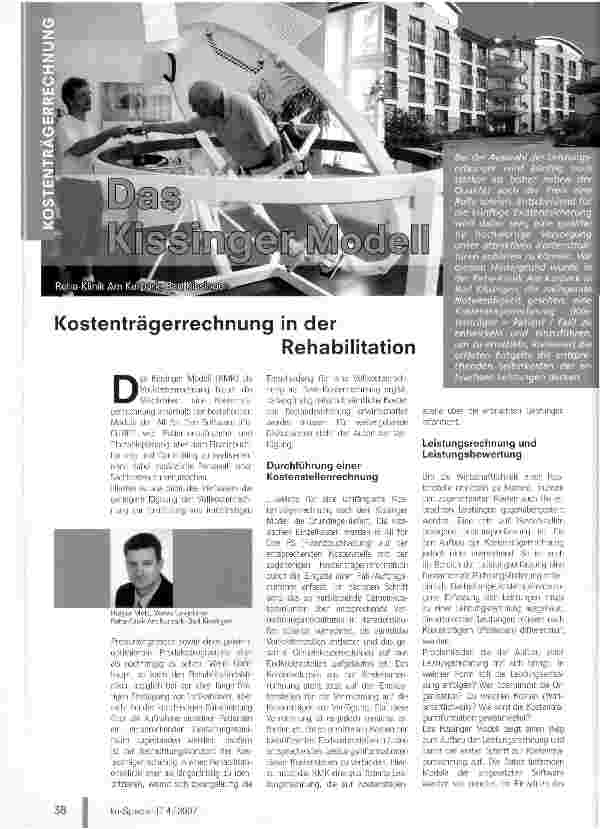 Vorschauseite 1: Das Kissinger ModellKostenträgerrechnung in der Rehabilitation