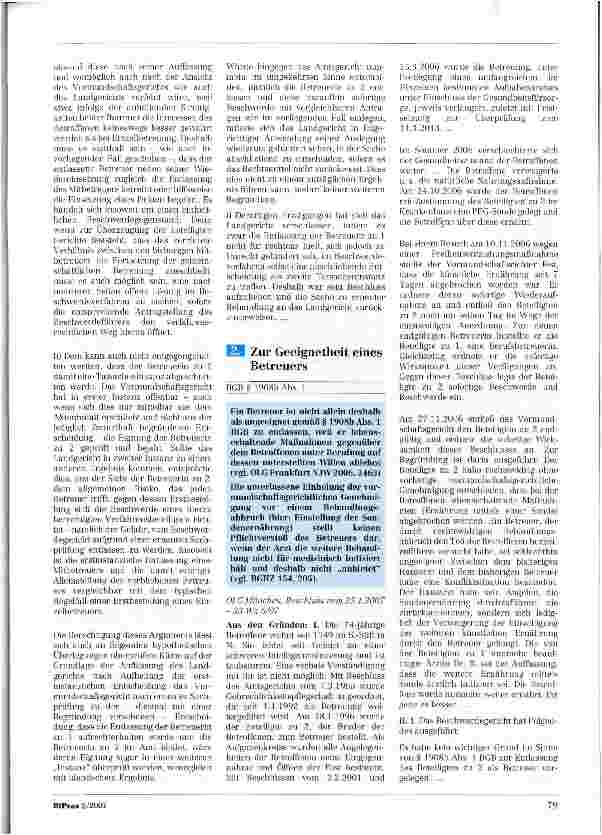 Vorschauseite 3: Rechtsprechung - Zur gemeinschaftlichen Mitbetreuung